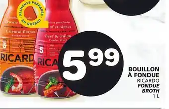 Marches Tradition Ricardo fondue broth offer