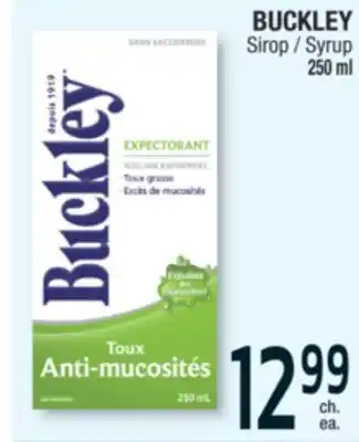 Jean Coutu Buckley syrup offer
