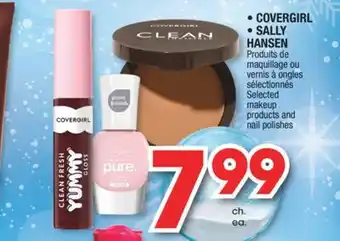 Jean Coutu Covergirl, sally hansen selected makeup products and nail polishes offer