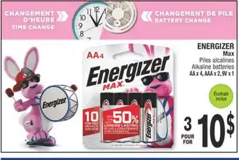 Jean Coutu Energizer max alkaline batteries offer