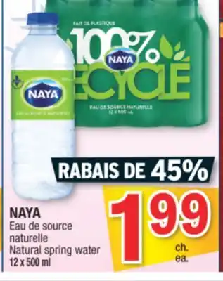 Jean Coutu Naya natural spring water offer