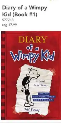 Toys R us Diary of a wimpy kid (book #1) offer