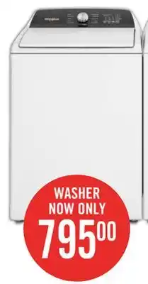 The Brick Whirlpool 5.2 cu. ft. top-load washer with built-in faucet - wtw5015lw offer