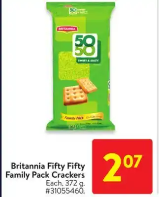 Walmart Britannia fifty fifty family pack crackers offer