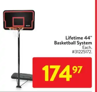 Walmart Lifetime 44 basketball system offer