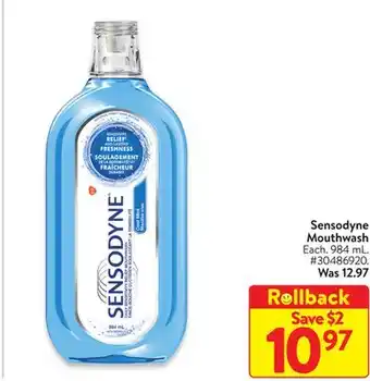 Walmart Sensodyne mouthwash offer
