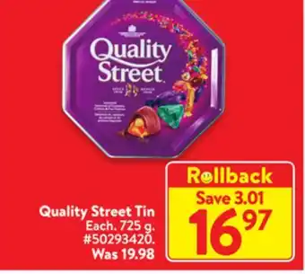 Walmart Quality street tin offer