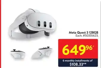 Walmart Meta quest 3 128gb offer