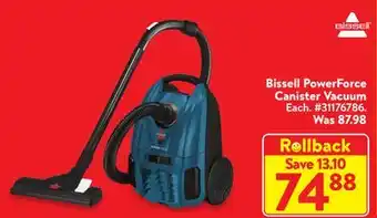Walmart Bissell powerforce canister vacuum offer