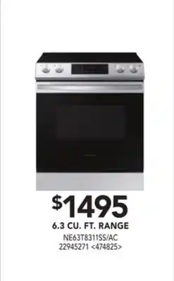 Lowe's Samsung 6.3 cu. ft. range offer