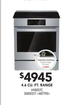 Lowe's Bosch 4.6 cu. ft. range offer