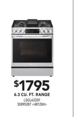 Lowe's Lg 6.3 cu. ft. range offer