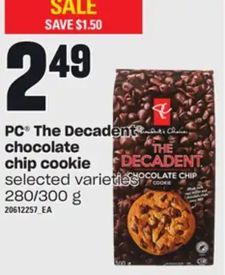 Independent Grocer Pc the decadent chocolate chip cookie, 280/300 g offer