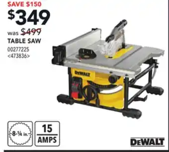 Lowe's Dewalt table saw offer