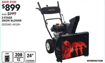 Lowe's Remington 2-stage snow blower offer