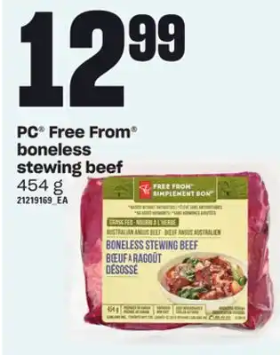Independent Grocer Pc free from boneless stewing beef, 454 g offer
