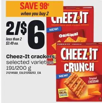 Independent Grocer Cheez-it crackers, 191/200 g offer