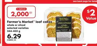 Independent Grocer Farmer's market loaf cakes, 344-400 g offer