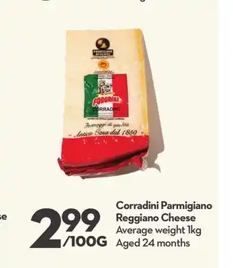 Longo's Corradini parmigiano reggiano cheese offer