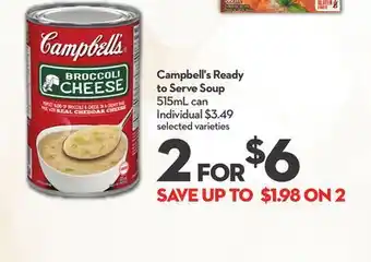 Longo's Campbell's ready to serve soup offer