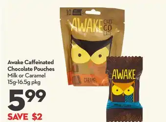 Longo's Awake caffeinated chocolate pouches offer