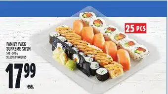 Metro Family pack supreme sushi offer