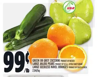 Metro Green or grey zucchini offer