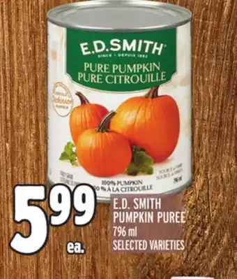 Metro E.d. smith pumpkin puree offer