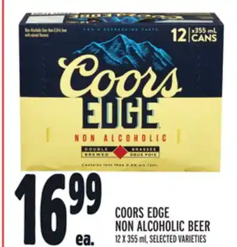Metro Coors edge non alcoholic beer offer