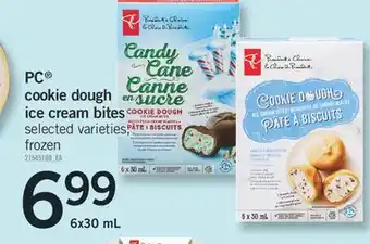 Fortinos Pc cookie dough ice cream bites 6x30 ml offer