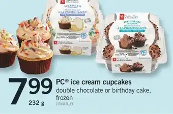Fortinos Pc ice cream cupcakes offer