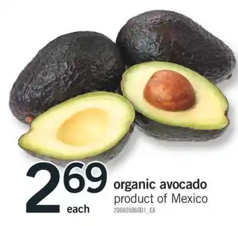 Fortinos Organic avocado offer