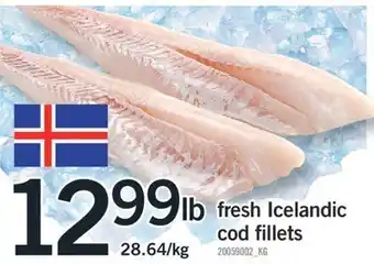 Fortinos Fresh icelandic cod fillets offer