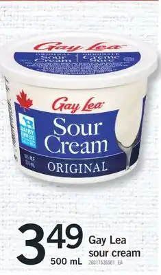 Fortinos Gay lea sour cream 500 ml offer