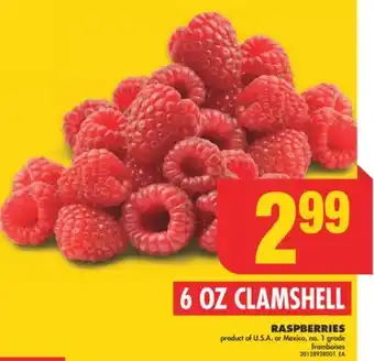 No Frills Raspberries, 6 oz clamshell offer