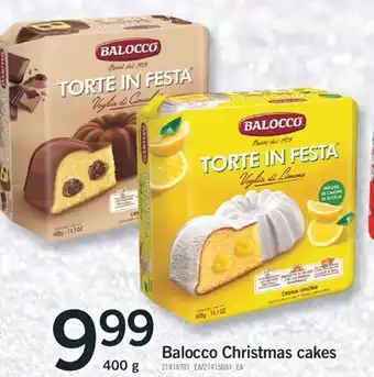 Fortinos Balocco christmas cakes,400 g offer