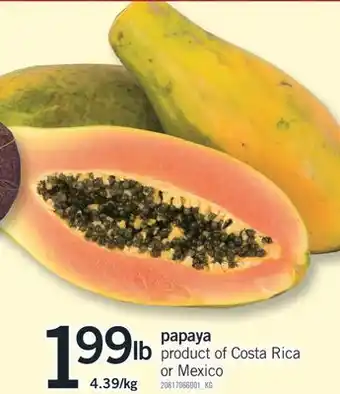 Fortinos Papaya offer