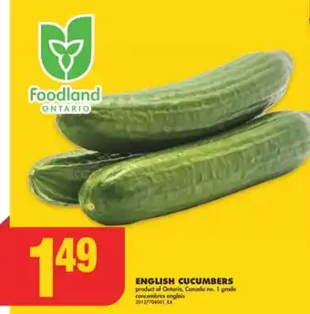 No Frills English cucumbers offer