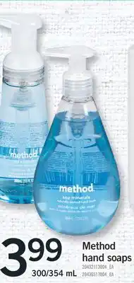 Fortinos Method method hand soaps offer