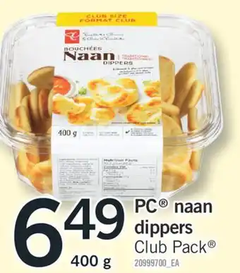 Fortinos Pc naan dippers, 400 g offer