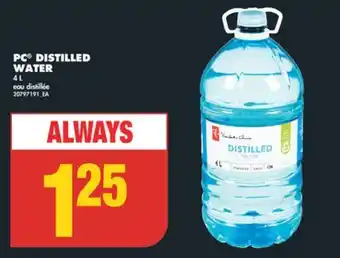No Frills Pc distilled water, 4 l offer