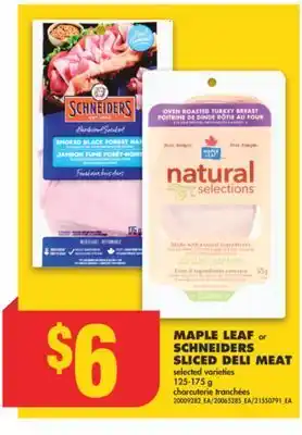 No Frills Maple leaf or schneiders sliced deli meat, 125-175 g offer