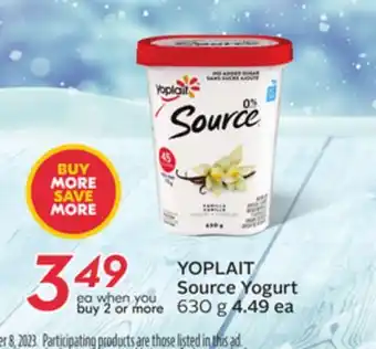 Sobeys Source yogurt offer
