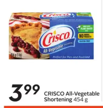 Sobeys All-vegetable shortening offer