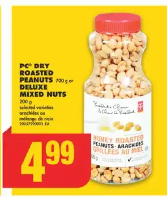 No Frills Pc dry roasted peanuts 700 g or deluxe mixed nuts, 200 g offer