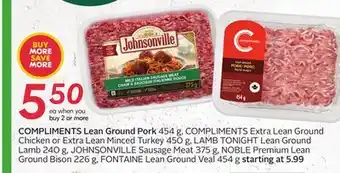 Sobeys Compliments lean ground pork offer