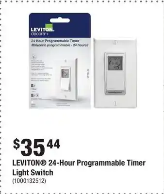 Home Depot Leviton 24-hour programmable timer light switch offer