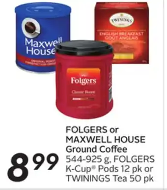 Sobeys Folgers or maxwell house ground coffee offer