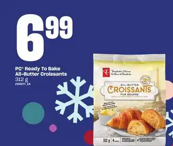 Loblaws Pc ready to bake all-butter croissants, 312 g offer