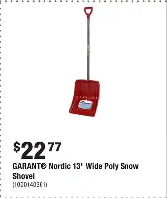 Home Depot Garant nordic 13 wide poly snow shovel offer